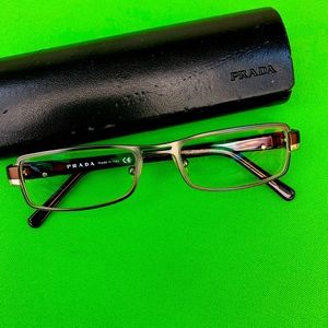 Men’s brown Prada glasses